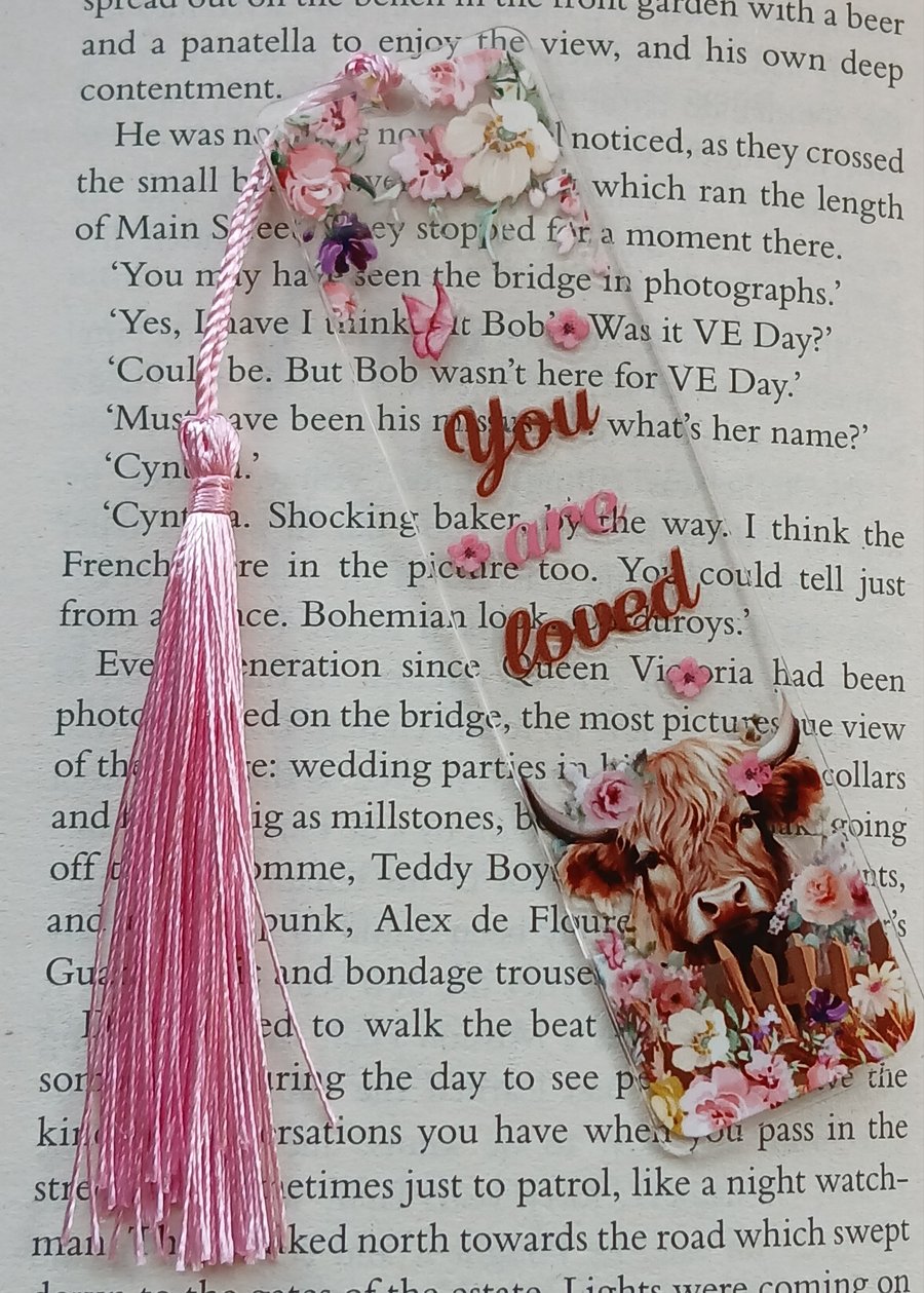 Clear acrylic bookmark 