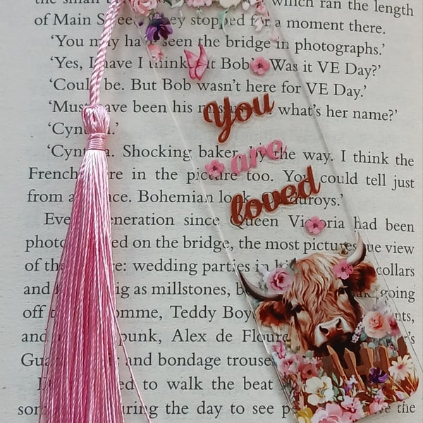 Clear acrylic bookmark 