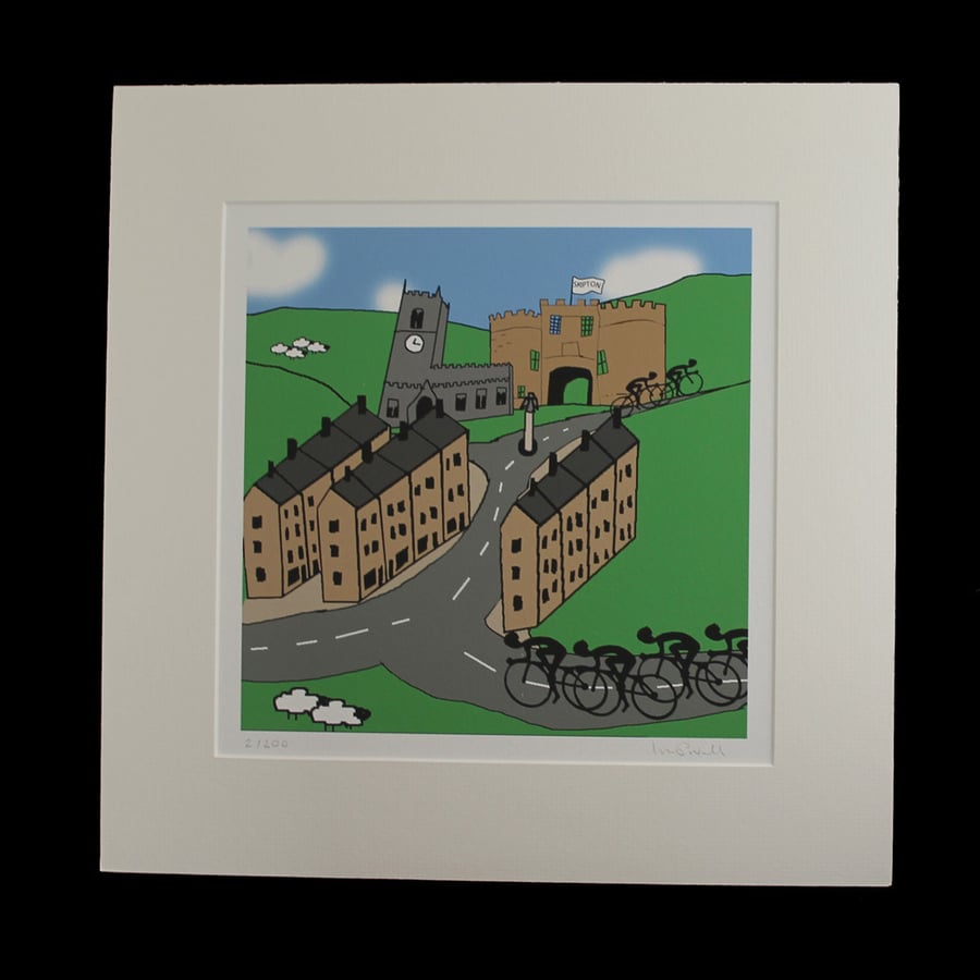  Skipton cyclists print - inspired by Tour de Yorkshire - France