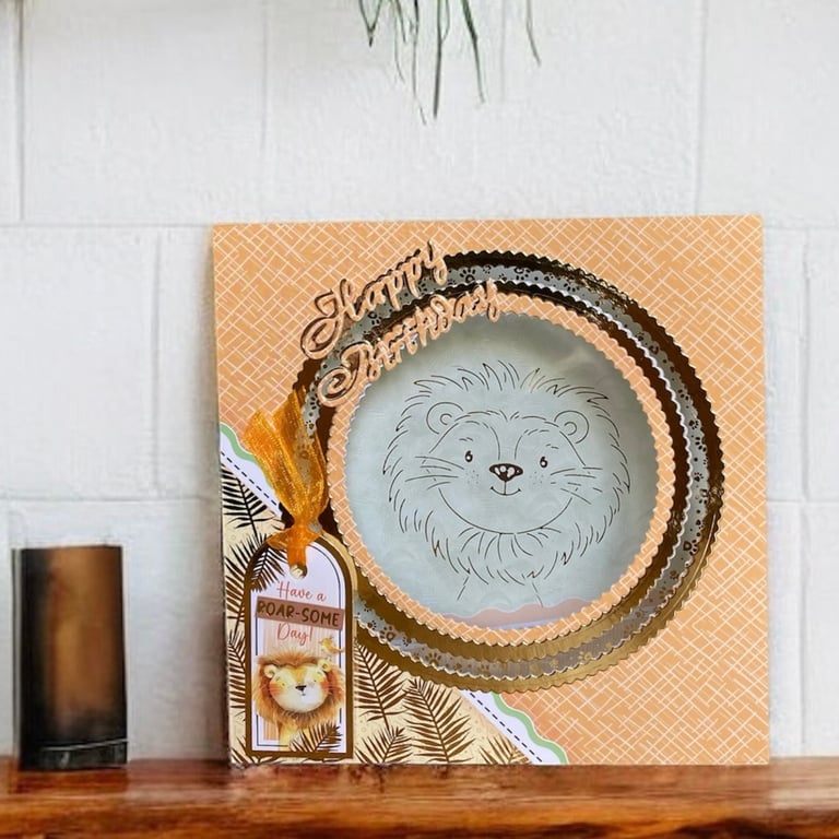 Birthday Card for a Child. Lion Birthday Card for a Child.