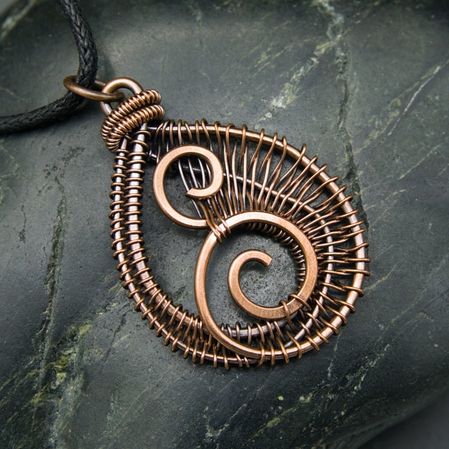 Copper wire necklace designs on sale