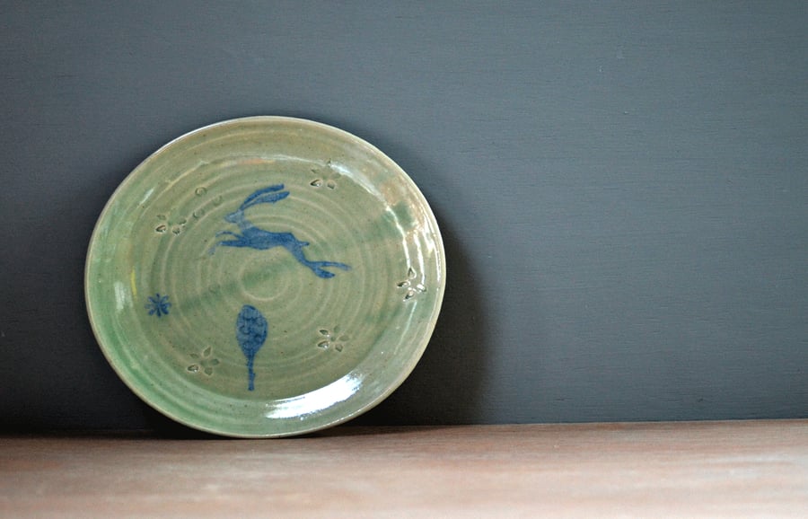 Green Hare plate