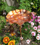 Copper bowl bird bath bird watcher gift