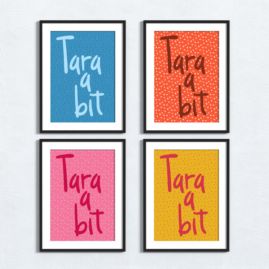 Brummie phrase print: Tara a bit