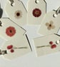 Gift tags. Set of 6 flower gift tags. Ref 181.  - Image 2
