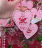 Hand-painted Pink Christmas Food and Drink Hearts 10cm - Image 8