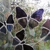 Stained Glass Butterfly Ring - Purple and Mauve