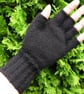 Fingerless gloves alpaca black - Image 3