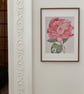 Pink Rose Watercolour Art Print – Limited Edition A4 Floral Wall Art - Image 4