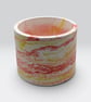 Large Plant Pot - Sunrise Marbled Red Orange and Yellow Pot Holder  - Image 7