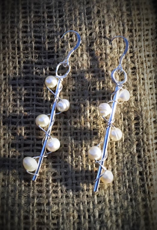 Solid Silver & FW Pearls