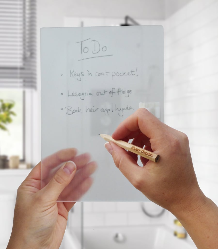 Shower Thoughts Waterproof Notepad Ideas Jotter - Fun Novelty Unusual Gift Idea