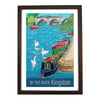 Kingston by the river travel poster print by Susie West