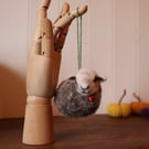 Needle felted Herdwick sheep Bauble