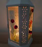 Fused Glass Bug Lantern - Orange & Red - Image 9
