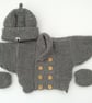 Hand knitted Merino double breasted jacket set - Image 4
