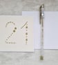 21st Birthday Hand Stitched Card