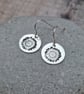 Sterling Silver Sunflower Disc Earrings - JBJ1033 - Image 1