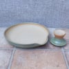 Pestle and mortar spice herb grinder stoneware hand thrown pottery