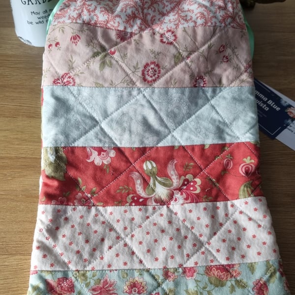 Quilted patchwork hot water bottle complete with HWB.