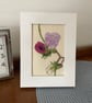 Hand Felted Sweet Pea Textile Artwork 