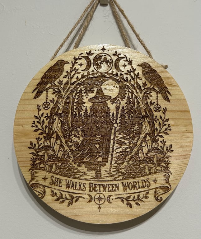 Lovely witchy wooden plaque