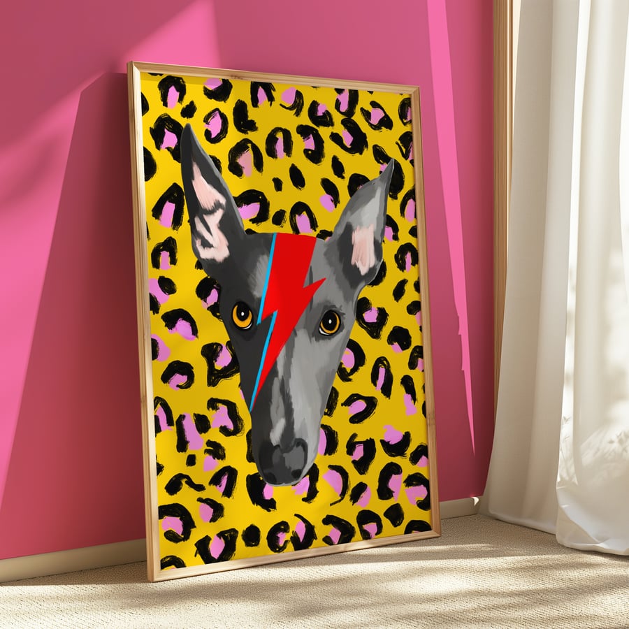 Ziggy Stardust Dog Pet Portrait
