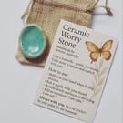 Handmade Worry Stone – Blue-Green  