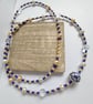 Ceramic Bloom Blue & Gold Floral Necklace - Image 4