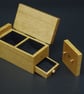 Wooden trinket, ring box with secret drawer. Handmade. Scottish Oak.