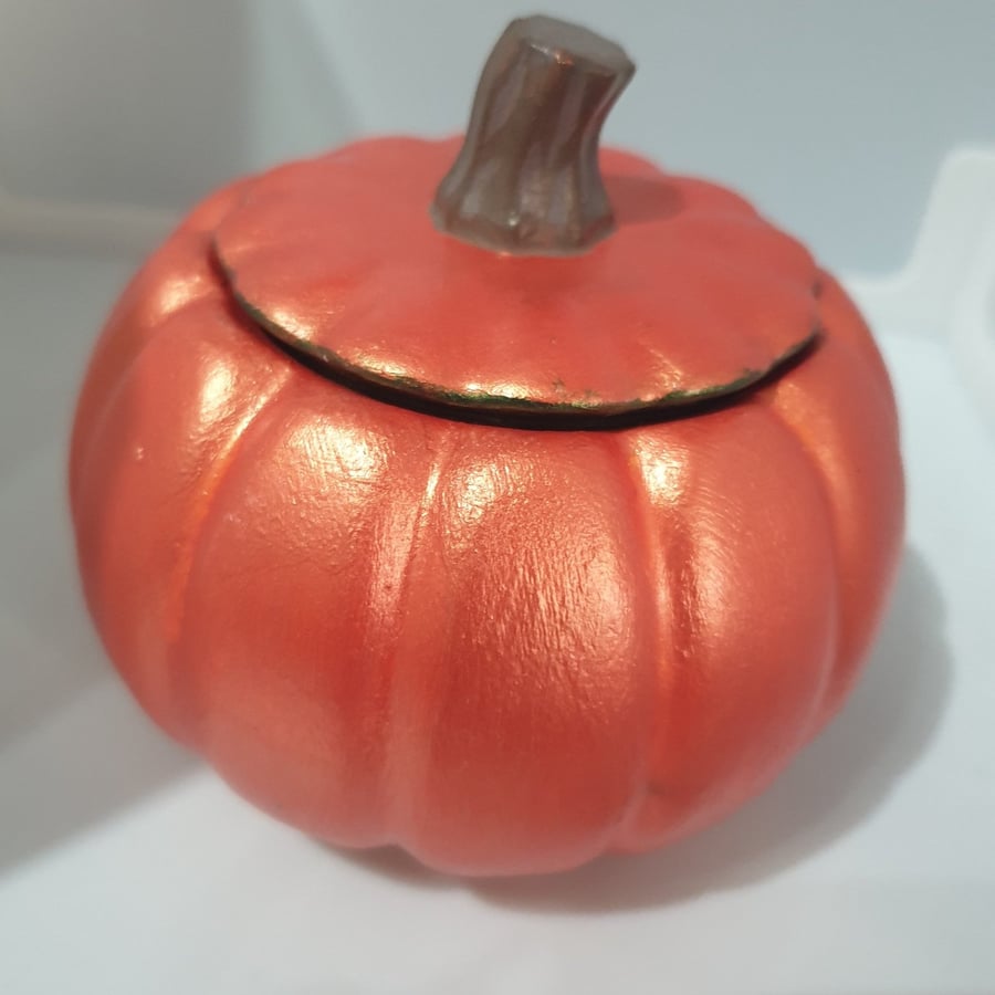 Handmade pumpkin Trinket pot