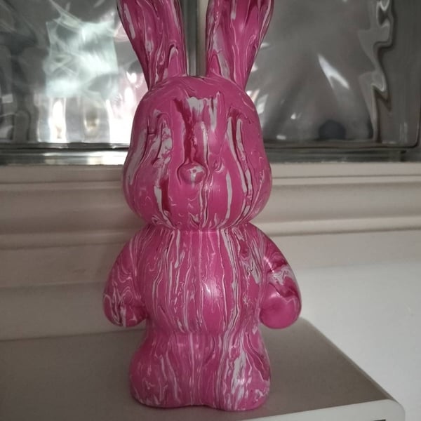 Acrylic Pour Bunny Money Box 