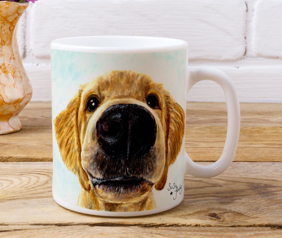 Retriever Dog Mug, Dog Mug, Golden Retriever Mug, Puppy Mug, Retriever Puppy