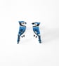 Blue Jay Stud Earrings - Handmade - Image 3