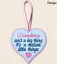 Friendship Is a Million Little Things Heart Hanger - Embroidered Decoration - Image 2