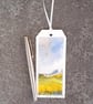 Spring Fields. Bookmark. Original Painting. Countryside Scene