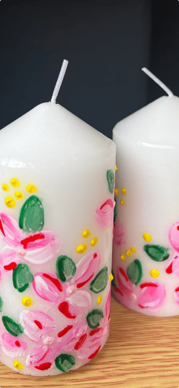 10 cm white pillar candle