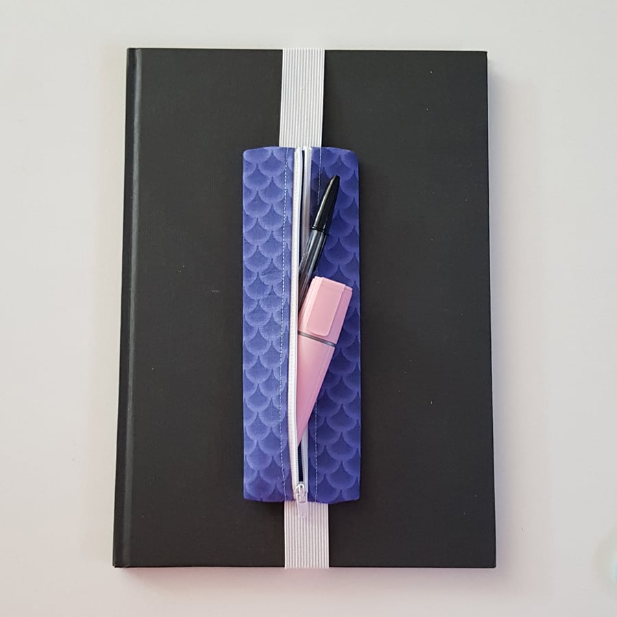 Handmade A4 Planner Zipper Pouch - Mermaid Scale Pen Holder