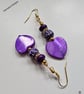 Mother of Pearl,  Abalone Shell & Shell Pearl Earrings Gold Plated - Image 5