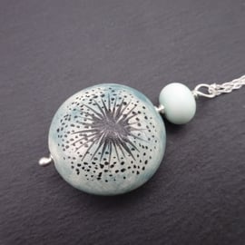 ceramic dandelion necklace