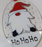 Christmas decoration Cheeky Santa gnome sun catcher. Hand painted. - Image 3