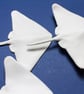 Porcelain Swimming Fish - Four Rays - Box Framed Picture - Image 2