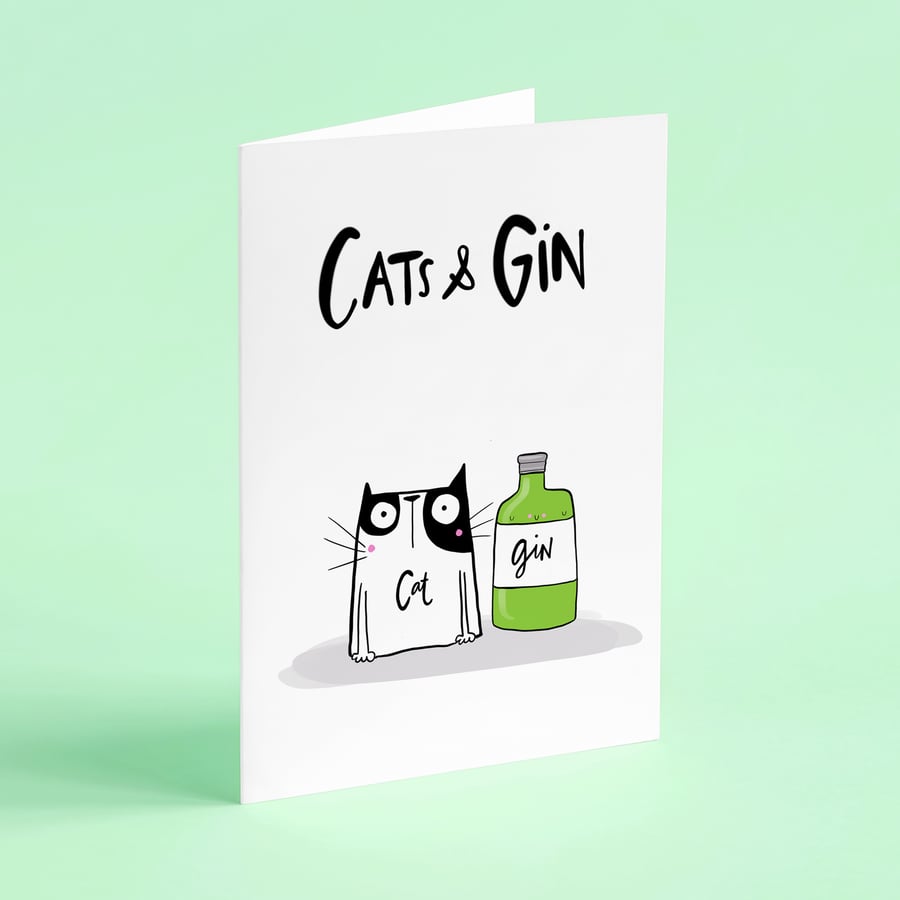 Cats and Gin card