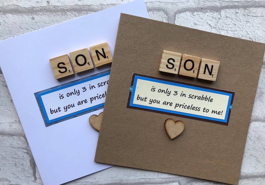 Handmade Son Card Priceless Son Card Happy Birthday Son Card Son birthday card C