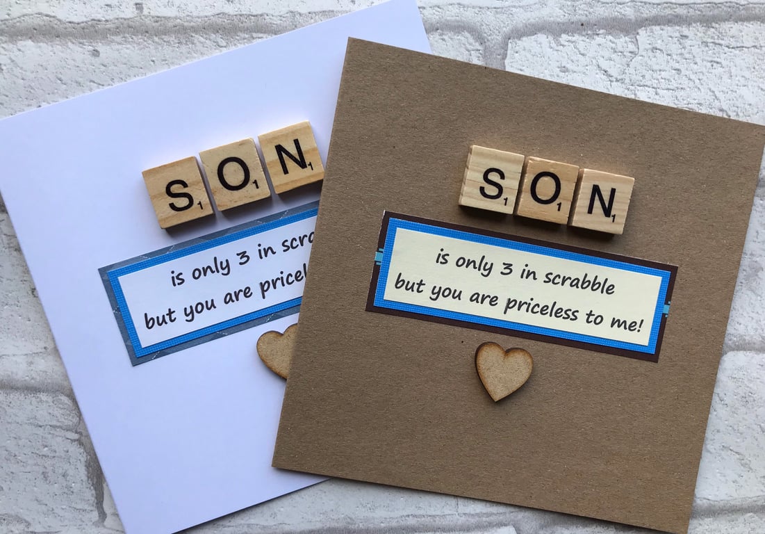 Handmade Son Card Priceless Son Card Happy Birthday Son Card Son birthday card C