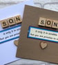 Handmade Son Card Priceless Son Card Happy Birthday Son Card Son birthday card C - Image 1
