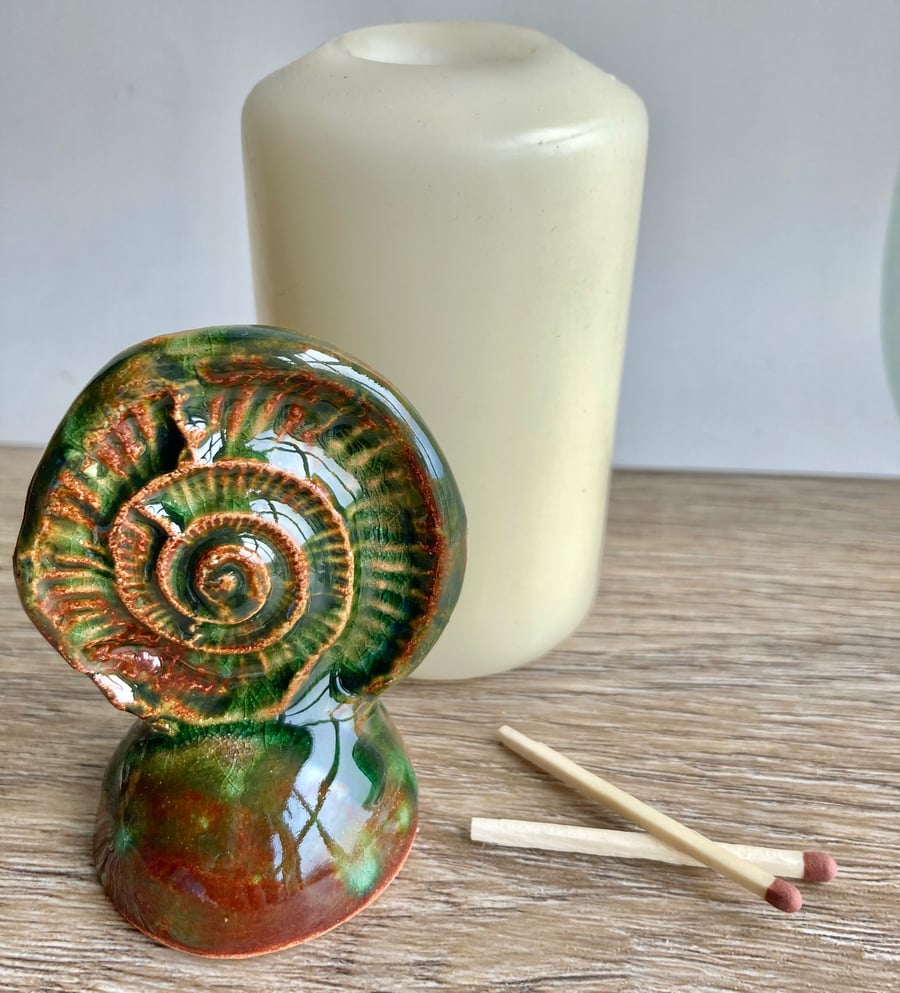 Ammonite Candle Snuffer 