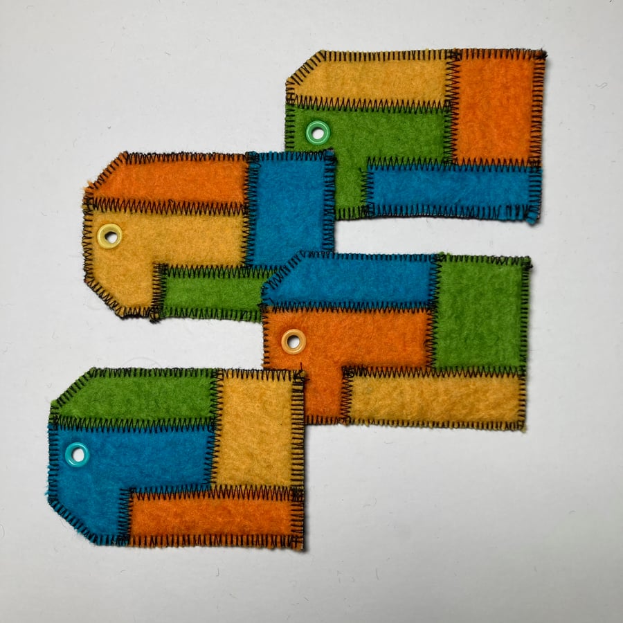 Luggage identification tags, bright colours s... Folksy