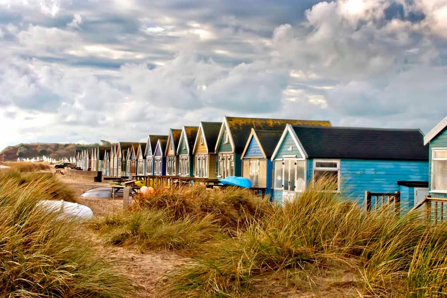 Beach Huts Hengistbury Head Dorset Coast Photograph Print