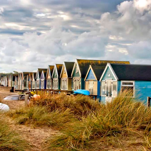 Beach Huts Hengistbury Head Dorset Coast Photograph Print